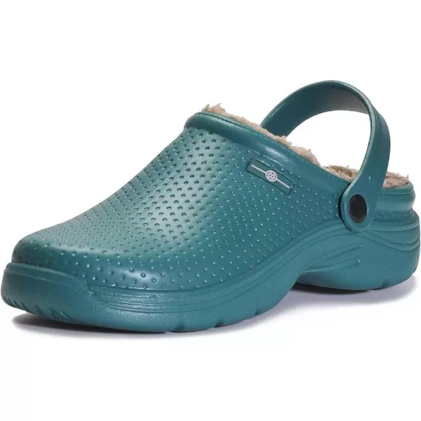 Womens Mens Fur Lined Clogs Waterproof Garden Shoes Winter Warm House Slippers Indoor Outdoor Mules