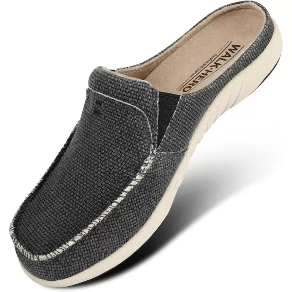 Womens Slippers with Arch Support, Walkhero House Slippers for Women with Suede Insole and Velvet Lining, Slip on Clog Indoor Outdoor House Shoes with Anti-Skid Rubber Sole
