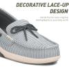 imageSlip On Shoes Women  Casual Comfortable Boat Shoes for Women with Arch Support  Orthopedic Canvas Loafers Shoes for Plantar Fasciitis ampamp Daily WalkingNavy Pinstripe