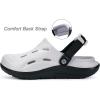 imageMens Womens Orthotic Clogs Garden Shoes Arch Support Slipon Mules Outdoor Beach Slippers Plantar Fasciitis with Adjustable Back StrapWhite