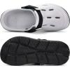 imageMens Womens Orthotic Clogs Garden Shoes Arch Support Slipon Mules Outdoor Beach Slippers Plantar Fasciitis with Adjustable Back StrapWhite