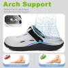 imageMens Womens Orthotic Clogs Garden Shoes Arch Support Slipon Mules Outdoor Beach Slippers Plantar Fasciitis with Adjustable Back StrapWhite