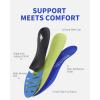 imageWalkHero 220 lbs Heavy Duty Arch Support Inserts for Plantar Fasciitis and Daily Walking Flat Feet Orthotic Insoles Mens 10105  Womens 12125 Azure BlueAzure Blue Heavy Duty