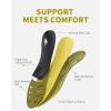 imageWalkHero 220 lbs Heavy Duty Arch Support Inserts for Plantar Fasciitis and Daily Walking Flat Feet Orthotic Insoles Mens 10105  Womens 12125 Azure BlueOlive Yellow Heavy Duty