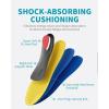 imageWalkHero Heavy Duty High Arch Support Insoles 220lbs High Arch Support Orthotics Inserts for Plantar Fasciitis Flat Feet Pronation and Heel Pain Mens 10105  Womens 12125 Coral GreenGlacial Blue