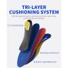 imageWalkHero Plantar Fasciitis Insoles  Arch Support Inserts for Men WomenOrthotic Inserts for Flat FeetReduce Foot Pressure and Fatigue Mens 10105  Womens 12125Dark Blue Yellow