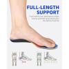 imageWalkHero Plantar Fasciitis Insoles  Arch Support Inserts for Men WomenOrthotic Inserts for Flat FeetReduce Foot Pressure and Fatigue Mens 10105  Womens 12125Deep Blue Red