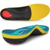 imageWalkHero Heavy Duty High Arch Support Insoles 220lbs High Arch Support Orthotics Inserts for Plantar Fasciitis Flat Feet Pronation and Heel Pain Mens 10105  Womens 12125 Coral GreenCoral Green