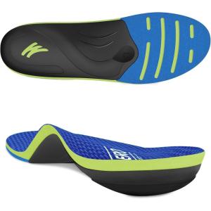 imageWalkHero 220 lbs Heavy Duty Arch Support Inserts for Plantar Fasciitis and Daily Walking Flat Feet Orthotic Insoles Mens 10105  Womens 12125 Azure BlueAzure Blue Heavy Duty