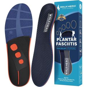 imageWalkHero Inserts Relieve Plantar Fasciitis  Flat Feet Insoles Arch Supports Insoles Orthotic Insoles for Foot Arch Pain Absorbs Shock Reduces OverPronation Mens 10105  Womens 12125Grape Purple