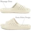 imageGaatpot Shower Shoes for Womens Mens Massage Pool Slides with Arch Support Quick Drying Beach Slippers Summer Non Slip Bathroom Indoor Outdoor House Sandals with Drain HolesBeige