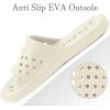 imageGaatpot Shower Shoes for Womens Mens Massage Pool Slides with Arch Support Quick Drying Beach Slippers Summer Non Slip Bathroom Indoor Outdoor House Sandals with Drain HolesBeige