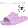 imageGaatpot Shower Shoes for Womens Mens Massage Pool Slides with Arch Support Quick Drying Beach Slippers Summer Non Slip Bathroom Indoor Outdoor House Sandals with Drain HolesPurple