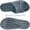 imageGaatpot Shower Shoes for Womens Mens Massage Pool Slides with Arch Support Quick Drying Beach Slippers Summer Non Slip Bathroom Indoor Outdoor House Sandals with Drain HolesGrey