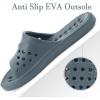 imageGaatpot Shower Shoes for Womens Mens Massage Pool Slides with Arch Support Quick Drying Beach Slippers Summer Non Slip Bathroom Indoor Outdoor House Sandals with Drain HolesGrey