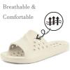 imageGaatpot Shower Shoes for Womens Mens Massage Pool Slides with Arch Support Quick Drying Beach Slippers Summer Non Slip Bathroom Indoor Outdoor House Sandals with Drain HolesBeige