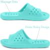 imageGaatpot Shower Shoes for Womens Mens Massage Pool Slides with Arch Support Quick Drying Beach Slippers Summer Non Slip Bathroom Indoor Outdoor House Sandals with Drain HolesLight Blue
