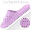 imageGaatpot Shower Shoes for Womens Mens Massage Pool Slides with Arch Support Quick Drying Beach Slippers Summer Non Slip Bathroom Indoor Outdoor House Sandals with Drain HolesPurple