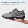 imageMens Walking Shoes for Plantar Fasciitis Orthopedic Sneakers for Men with Arch Support Comfortable Casual Shoes for Pain Relief with Non Slip Rubber SoleGrey
