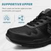 imageMens Walking Shoes for Plantar Fasciitis Orthopedic Sneakers for Men with Arch Support Comfortable Casual Shoes for Pain Relief with Non Slip Rubber SoleBlack