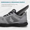 imageMens Walking Shoes for Plantar Fasciitis Orthopedic Sneakers for Men with Arch Support Comfortable Casual Shoes for Pain Relief with Non Slip Rubber SoleGrey