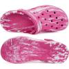 imageMens Womens Garden Clogs Shoes with Arch Support Unisex Gardening Slip on Sandals Beach Slippers Shoes TieDye ClogRose Red