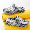 imageMens Womens Garden Clogs Shoes with Arch Support Unisex Gardening Slip on Sandals Beach Slippers Shoes TieDye ClogWhite