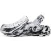 imageMens Womens Garden Clogs Shoes with Arch Support Unisex Gardening Slip on Sandals Beach Slippers Shoes TieDye ClogWhite