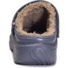 imageUnisex Adult Mens and Womens Fur Lined Fuzzy Slippers Clog Waterproof Fur Lining Garden Shoes Indoor Outdoor MulesDeep Grey 85women75men 40 EU