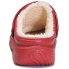 imageWomen Men Garden Shoes Lined Clogs Waterproof House Slippers Fluffy Faux Fur Plush Lining Indoor Outdoor Mules AntiSkid SoleRed 95women85men 41 EU