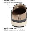 imageWomens Slippers with Arch Support Walkhero House Orthopedic Slippers for Women with Suede Insole and Velvet Lining Slip on Clog Indoor Outdoor House Shoes with AntiSkid Rubber SoleBlack