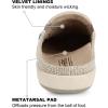 imageWomens Slippers with Arch Support Walkhero House Orthopedic Slippers for Women with Suede Insole and Velvet Lining Slip on Clog Indoor Outdoor House Shoes with AntiSkid Rubber SoleCream