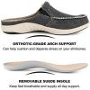 imageWomens Slippers with Arch Support Walkhero House Orthopedic Slippers for Women with Suede Insole and Velvet Lining Slip on Clog Indoor Outdoor House Shoes with AntiSkid Rubber SoleBlack