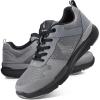 imageMens Walking Shoes for Plantar Fasciitis Orthopedic Sneakers for Men with Arch Support Comfortable Casual Shoes for Pain Relief with Non Slip Rubber SoleGrey