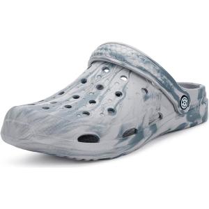 imageMens Womens Garden Clogs Shoes with Arch Support Unisex Gardening Slip on Sandals Beach Slippers Shoes TieDye ClogGrey