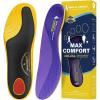 imageWalkHero 220 lbs Medium Arch Support InsertsHeavy Duty Plantar Fasciitis Insoles for Men WomenOrthotic Inserts for Pain ReliefWork Boot Insole with Heel Cushioning Mens 9105  Womens 11125Purple