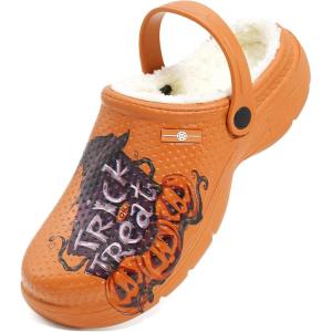 imageMens Womens Lined Clogs Waterproof Winter House Slippers Warm Fuzzy AntiSlip Garden Shoes Indoor Outdoor Mules