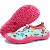imageToddler Kids Water Shoes Girls Boys NonSlip Quick Dry Beach Swim Shoes Barefoot Aqua Socks for Outdoor Sport SurfRose Red Dolphin