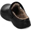 imageWomens Mens Fur Lined Clogs Waterproof Garden Shoes Winter Warm Fleece Lining Fuzzy House Home Slippers Indoor Outdoor MulesBlack