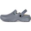 imageWomens Mens Fur Lined Clogs Waterproof Garden Shoes Winter Warm Fleece Lining Fuzzy House Home Slippers Indoor Outdoor MulesDeep Grey