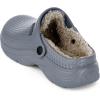 imageWomens Mens Fur Lined Clogs Waterproof Garden Shoes Winter Warm Fleece Lining Fuzzy House Home Slippers Indoor Outdoor MulesDeep Grey