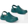 imageWomens Mens Fur Lined Clogs Waterproof Garden Shoes Winter Warm Fleece Lining Fuzzy House Home Slippers Indoor Outdoor MulesGreen