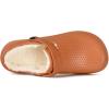 imageWomens Mens Fur Lined Clogs Waterproof Garden Shoes Winter Warm Fleece Lining Fuzzy House Home Slippers Indoor Outdoor MulesOrange