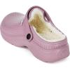 imageWomens Mens Fur Lined Clogs Waterproof Garden Shoes Winter Warm Fleece Lining Fuzzy House Home Slippers Indoor Outdoor MulesPurple