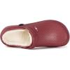 imageWomens Mens Fur Lined Clogs Waterproof Garden Shoes Winter Warm Fleece Lining Fuzzy House Home Slippers Indoor Outdoor MulesRed