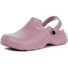 imageWomens Mens Fur Lined Clogs Waterproof Garden Shoes Winter Warm Fleece Lining Fuzzy House Home Slippers Indoor Outdoor MulesPurple