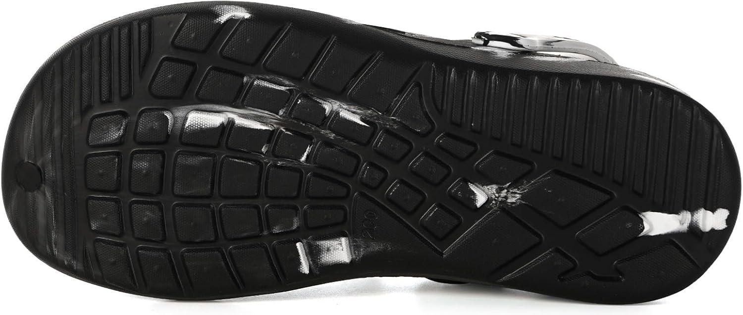 imageMens Womens Lined Garden Clogs Unisex Fur Lining Gardening Slip on Sandals Winter House Home Fuzzy Slippers with Arch SupportBlack