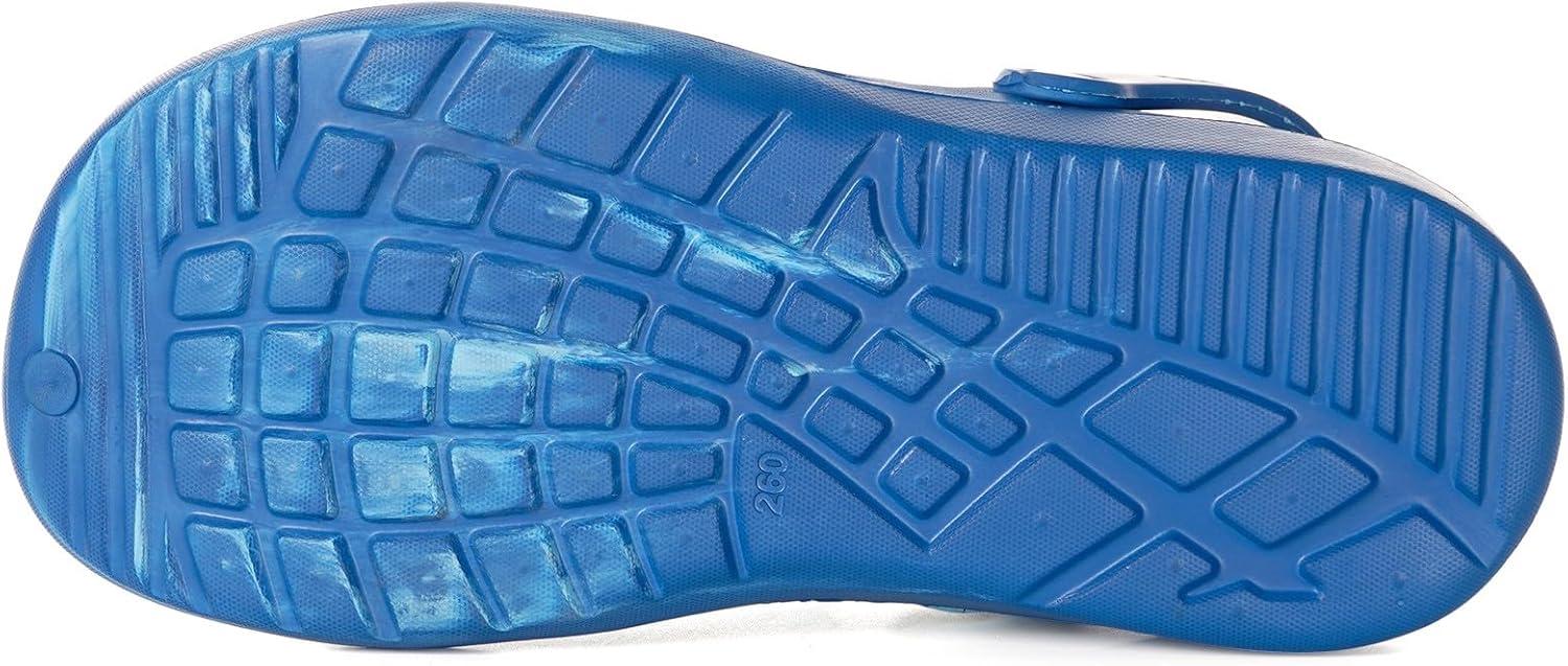 imageMens Womens Lined Garden Clogs Unisex Fur Lining Gardening Slip on Sandals Winter House Home Fuzzy Slippers with Arch SupportBlue