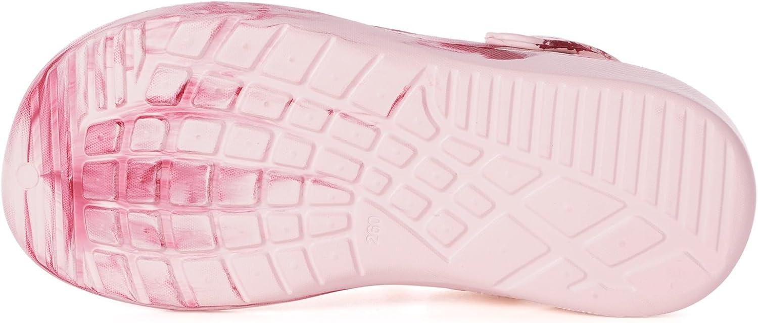 imageMens Womens Lined Garden Clogs Unisex Fur Lining Gardening Slip on Sandals Winter House Home Fuzzy Slippers with Arch SupportPink