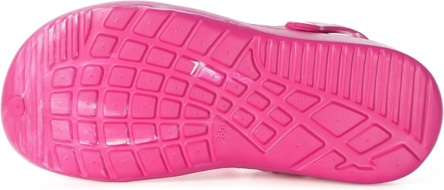 imageMens Womens Lined Garden Clogs Unisex Fur Lining Gardening Slip on Sandals Winter House Home Fuzzy Slippers with Arch SupportRose Red